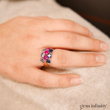 Upload image to gallery, White gold and sapphire ring
