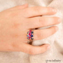 Upload image to gallery, Pink gold and sapphire ring
