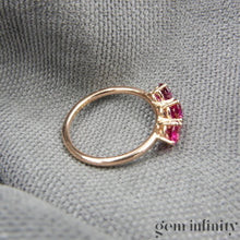 Upload image to gallery, Pink gold and ruby ring
