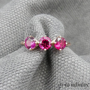 Pink gold and ruby ring