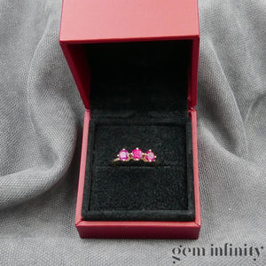 Pink gold and ruby ring