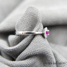 Upload image to gallery, Ruby white gold and diamond ring

