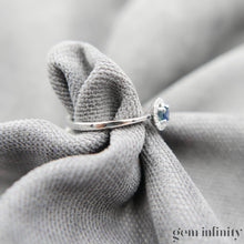 Upload image to gallery, White gold sapphire and diamond ring
