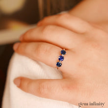 Upload image to gallery, White gold and sapphire ring
