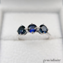 Upload image to gallery, White gold and sapphire ring
