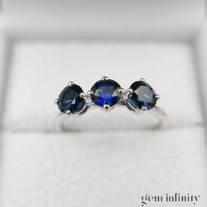 White gold and sapphire ring
