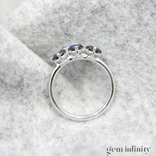 Upload image to gallery, White gold and sapphire ring
