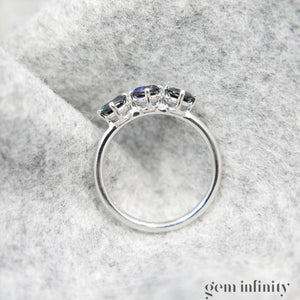 White gold and sapphire ring