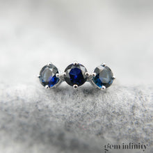 Upload image to gallery, White gold and sapphire ring
