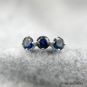 White gold and sapphire ring