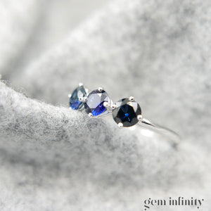 White gold and sapphire ring