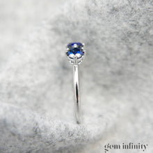 Upload image to gallery, White gold and sapphire ring
