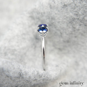 White gold and sapphire ring