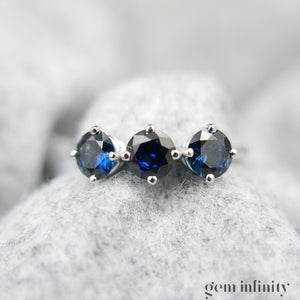 White gold and sapphire ring
