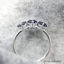 Upload image to gallery, White gold and sapphire ring
