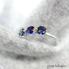 Upload image to gallery, White gold and sapphire ring
