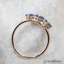 Upload image to gallery, Pink gold and sapphire ring
