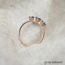 Upload image to gallery, Pink gold and sapphire ring
