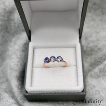 Upload image to gallery, Pink gold and sapphire ring
