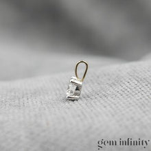Charger l&#39;image dans la galerie, Collier solitaire diamant or jaune et gris
