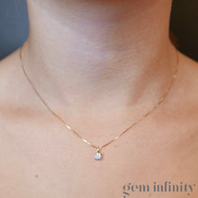 Charger l&#39;image dans la galerie, Collier solitaire diamant or jaune et gris
