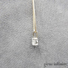 Charger l&#39;image dans la galerie, Collier solitaire diamant or jaune et gris
