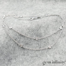 Charger l&#39;image dans la galerie, Collier or gris et diamants
