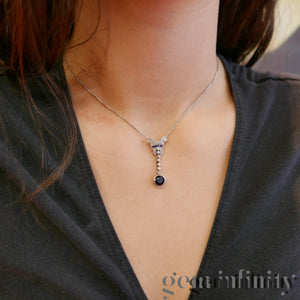Collier 'Belle époque' or, argent saphirs et diamants