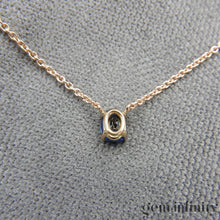 Charger l&#39;image dans la galerie, Collier or rose et saphir
