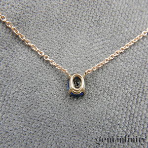Collier or rose et saphir