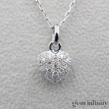 Upload image to gallery, White gold and diamond pendant necklace
