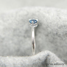 Upload image to gallery, White gold, diamond and sapphire ring
