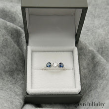 Upload image to gallery, White gold, diamond and sapphire ring
